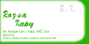 rozsa kapy business card
